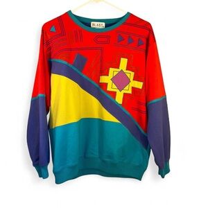 Vintage Mens Blast Multicolor Sweater Size M Pullover
